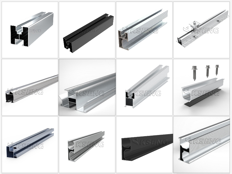 Aluminum Alloy Solar Mounting Rails For Solar Roof Manufacturers