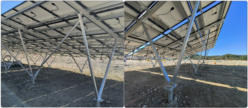 solar ground mount with ground screw