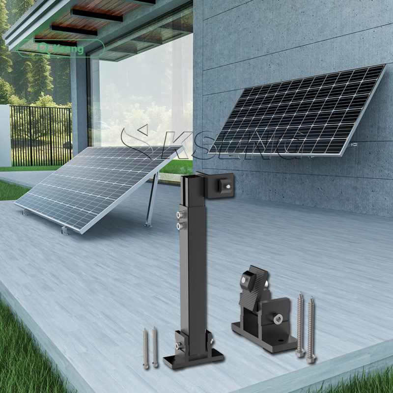 Solar Panel Mounting Bracket System with Adjustable Tilt Front and Rear Legs