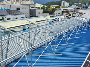 520KW-Solar Panel Roof Mounting System Project in Korea